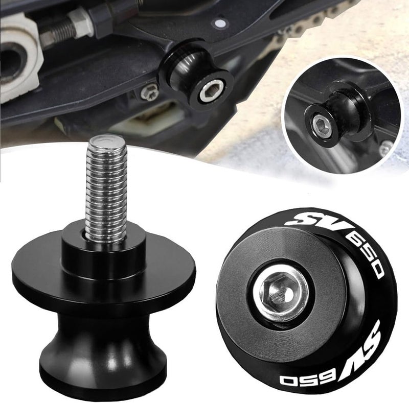 FREAXLL 2pcs M8*1.5 Motorcycle Swing Arm Sliders Spools Fit with S-uzuki SV650 SV 650 SV650X SV650S V-Strom DL650 DL1000 (Black) - Image 2